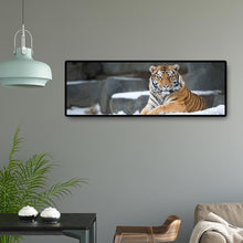 Charger l&#39;image dans la galerie, Enfant d’animal de tigre - diamant rond complet - 80x30cm
