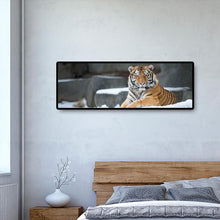 Charger l&#39;image dans la galerie, Enfant d’animal de tigre - diamant rond complet - 80x30cm
