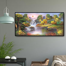 Charger l&#39;image dans la galerie, Paysage - diamant rond complet - 100x50cm
