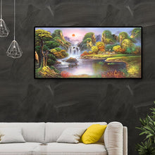 Charger l&#39;image dans la galerie, Paysage - diamant rond complet - 100x50cm
