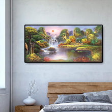 Charger l&#39;image dans la galerie, Paysage - diamant rond complet - 100x50cm
