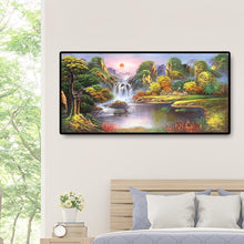 Charger l&#39;image dans la galerie, Paysage - diamant rond complet - 100x50cm
