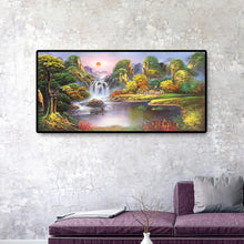 Charger l&#39;image dans la galerie, Paysage - diamant rond complet - 100x50cm
