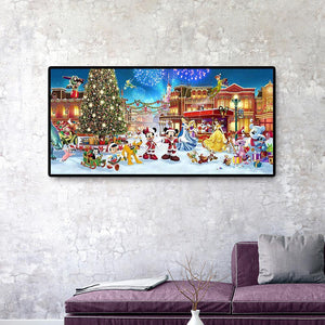 Parc de Noël noël xmas - diamant rond complet - 100x50cm