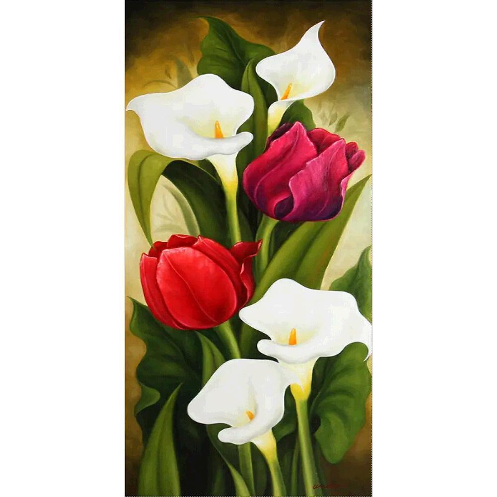 Fleur - diamant rond complet - 45x85cm