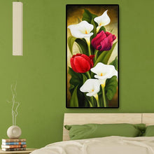 Charger l&#39;image dans la galerie, Fleur - diamant rond complet - 45x85cm
