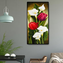 Charger l&#39;image dans la galerie, Fleur - diamant rond complet - 45x85cm
