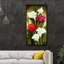 Charger l&#39;image dans la galerie, Fleur - diamant rond complet - 45x85cm
