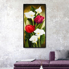 Charger l&#39;image dans la galerie, Fleur - diamant rond complet - 45x85cm
