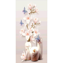 Charger l&#39;image dans la galerie, 45x85cm vase mangnolia - diamant rond complet - 45x85cm
