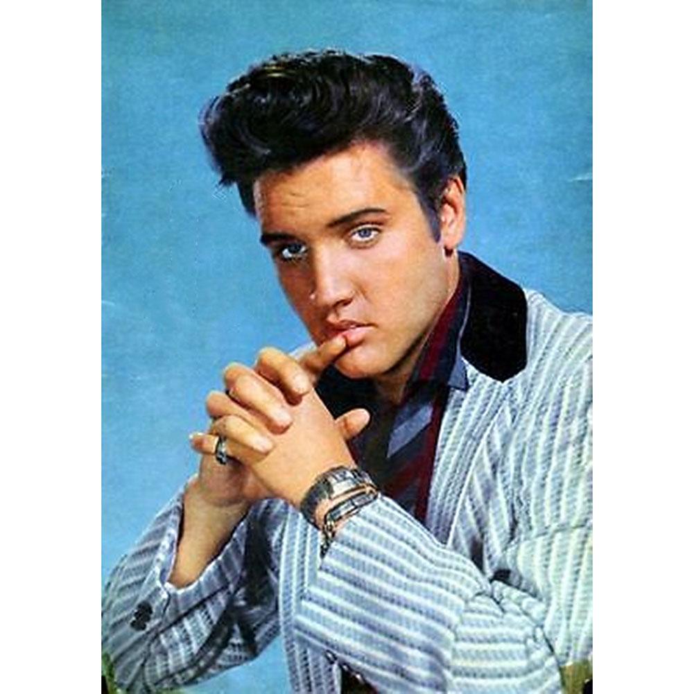 Portrait d’Elvis - diamant rond complet - 30x40cm