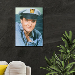 Portrait d’Elvis - diamant rond complet - 30x40cm