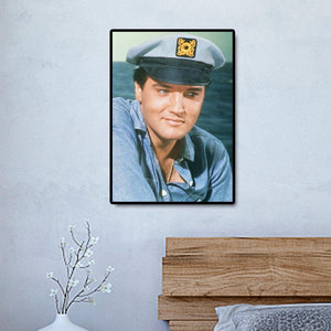 Portrait d’Elvis - diamant rond complet - 30x40cm