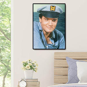 Portrait d’Elvis - diamant rond complet - 30x40cm