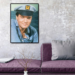 Portrait d’Elvis - diamant rond complet - 30x40cm