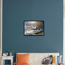 Charger l&#39;image dans la galerie, Snowscape - diamant rond complet - 40x30cm
