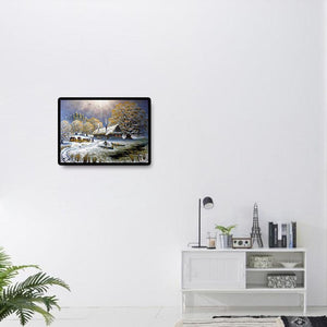 Snowscape - diamant rond complet - 40x30cm