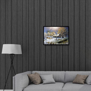 Snowscape - diamant rond complet - 40x30cm