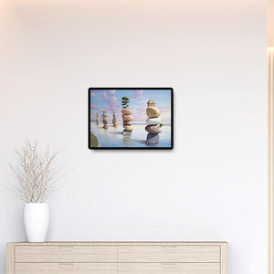 Pilier en pierre - diamant rond complet - 40x30cm