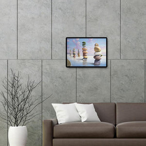 Pilier en pierre - diamant rond complet - 40x30cm