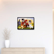 Charger l&#39;image dans la galerie, Fleurs chat - diamant rond complet - 40x30cm
