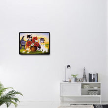 Charger l&#39;image dans la galerie, Fleurs chat - diamant rond complet - 40x30cm
