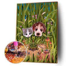 Charger l&#39;image dans la galerie, Animaux de mer - diamant rond complet - 30x40cm
