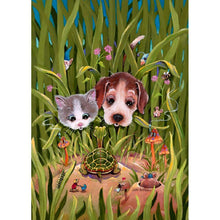 Charger l&#39;image dans la galerie, Animaux de mer - diamant rond complet - 30x40cm
