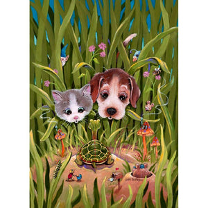 Animaux de mer - diamant rond complet - 30x40cm