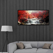 Charger l&#39;image dans la galerie, Paysage de montagne - diamant rond complet - 80x40cm
