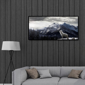 Paysage de montagne - diamant rond complet - 80x40cm