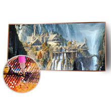 Charger l&#39;image dans la galerie, Paysage de montagne - diamant rond complet - 80x40cm
