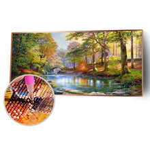 Charger l&#39;image dans la galerie, Paysage de montagne - diamant rond complet - 80x40cm
