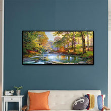 Charger l&#39;image dans la galerie, Paysage de montagne - diamant rond complet - 80x40cm
