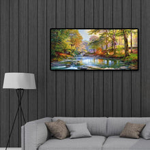 Charger l&#39;image dans la galerie, Paysage de montagne - diamant rond complet - 80x40cm
