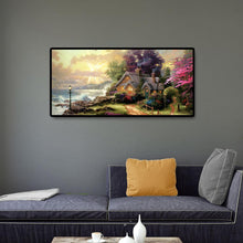 Charger l&#39;image dans la galerie, Paysage de montagne - diamant rond complet - 80x40cm
