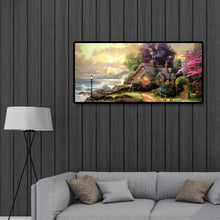 Charger l&#39;image dans la galerie, Paysage de montagne - diamant rond complet - 80x40cm
