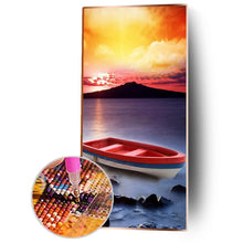 Charger l&#39;image dans la galerie, Voilier - diamant rond complet - 40x80cm
