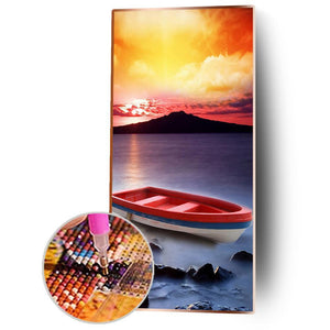 Voilier - diamant rond complet - 40x80cm