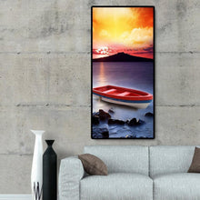 Charger l&#39;image dans la galerie, Voilier - diamant rond complet - 40x80cm
