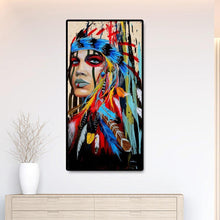 Charger l&#39;image dans la galerie, 45x85cm fille aborigène - diamant rond complet - 45x85cm
