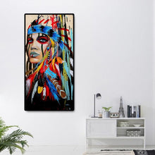 Charger l&#39;image dans la galerie, 45x85cm fille aborigène - diamant rond complet - 45x85cm
