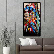 Charger l&#39;image dans la galerie, 45x85cm fille aborigène - diamant rond complet - 45x85cm
