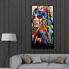 Charger l&#39;image dans la galerie, 45x85cm fille aborigène - diamant rond complet - 45x85cm
