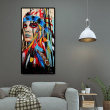 Charger l&#39;image dans la galerie, 45x85cm fille aborigène - diamant rond complet - 45x85cm
