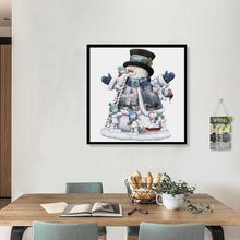 Charger l&#39;image dans la galerie, Bonhomme de neige - diamant rond complet - 40x40cm
