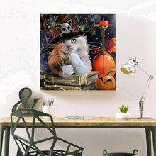 Charger l&#39;image dans la galerie, Halloween - diamant rond complet - 30x30cm
