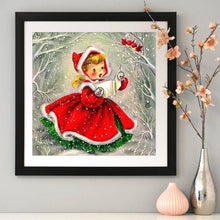 Charger l&#39;image dans la galerie, Petite fille - diamant rond complet - 40x40cm
