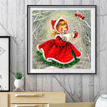 Charger l&#39;image dans la galerie, Petite fille - diamant rond complet - 40x40cm
