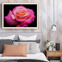 Charger l&#39;image dans la galerie, Fleur - diamant rond complet - 40x30cm
